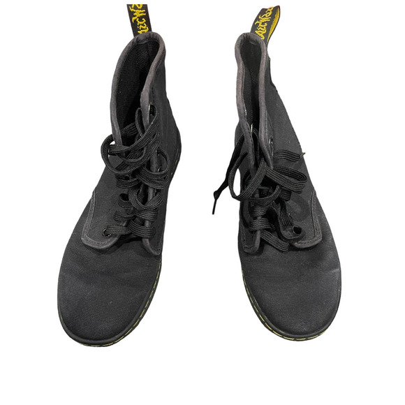Dr. Martens Shoes - Dr. Martens Shoreditch Black Canvas High Top Sneakers womens 5